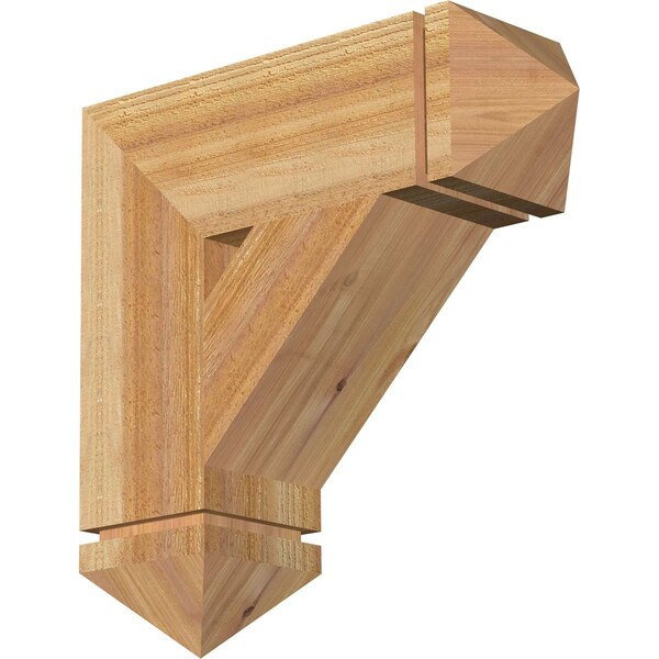 Ekena Millwork Traditional Arts & Crafts Rough Sawn Bracket, Western Red Cedar, 6"W x 20"D x 20"H BKT06X20X20TRA03RWR - main